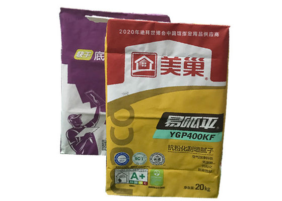 옥수수 전분을 위한 주문을 받아서 만들어진 25kg Multiwall Kraft 종이 벨브 부대 자루