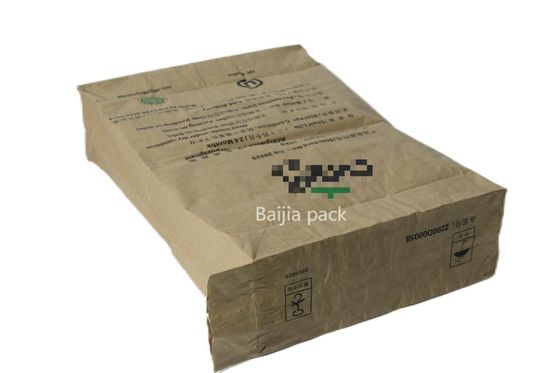 맞춤형 다벽 크래프트 종이 봉지 Fda 인증 화학 산업 포장