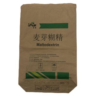 로고와 함께 Maltodextrin을 위한 맞춤형 산업용 다중 벽 종이 가방 평면 바닥