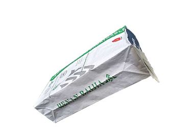 음식 급료 백색 Kraft 종이 봉지 좋은 안정성 사각 바닥 다중층 종이 봉지