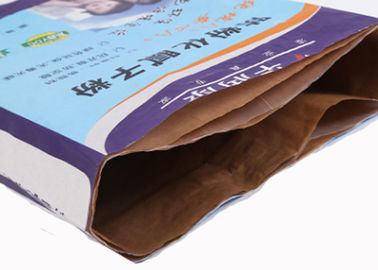 Flexo 인쇄 다중 벽 Kraft 종이 봉지 3는 방습 20kg 40kg Mouldproof를 부지런히 씁니다