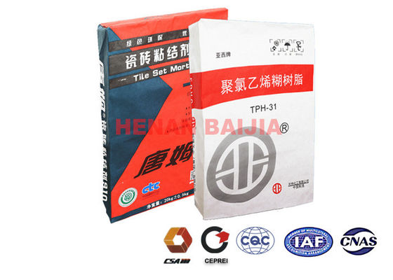 튼튼한 풀칠한 벨브는 다중 벽 서류상 자루를 포장하는 60g-130g/M2 건조한 박격포를 자루에 넣습니다