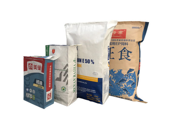 25kg 50kg Kraft 벨브 종이 봉지 찰흙 석고 석고 박격포 분말 빈 구획 바닥