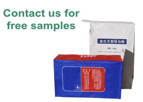 25kg 3개의 층 백색 Kraft 종이 벨브 부대 포장 자루