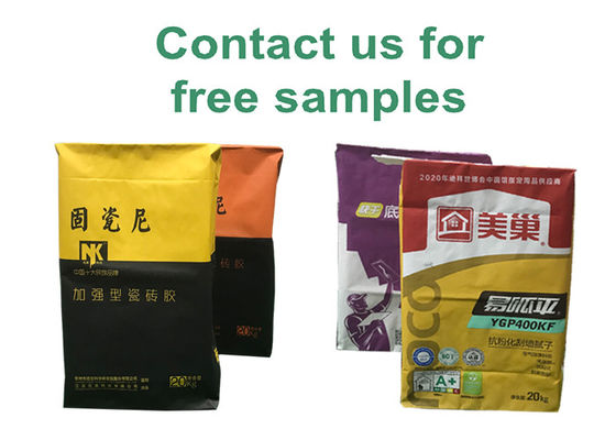 25kg 50kg Kraft 벨브 종이 봉지 찰흙 석고 석고 박격포 분말 빈 구획 바닥