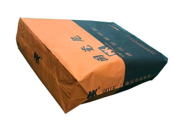 주문을 받아서 만들어진 로고 25kg 다 벽 종이 자루 Kraft 벨브 시멘트 포장 부대 50kg