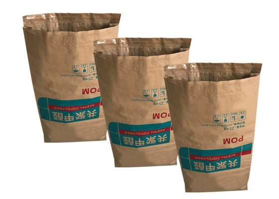 25kg 20kg 2개의 층 또는 3개의 층 + PE 강선 Multiwall 종이 봉지 브라운 Kraft 종이 자루