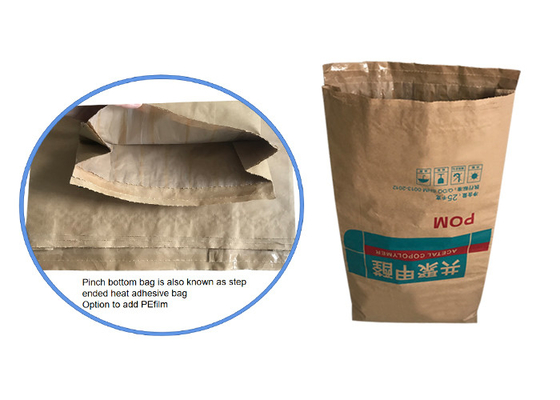 20kg 25kg 붙여 넣은 밸브 다중 벽 종이 봉지 밀가루 전분 분유