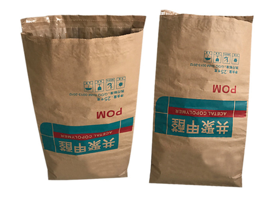 20kg 25kg 붙여 넣은 밸브 다중 벽 종이 봉지 밀가루 전분 분유